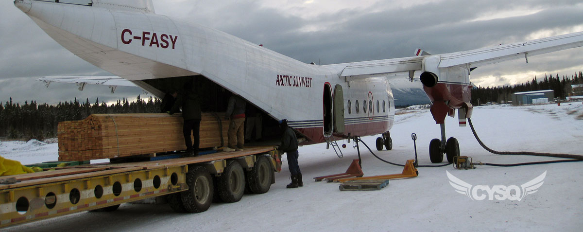 Loading Aircraft at Atlin Airport